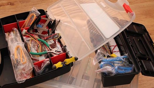 toolbox and tools