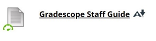 Image showing a File icon in Blackboard. The icon shows a piece of paper and an item link called Gradescope Staff Guide.