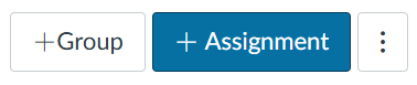 Screenshot showing the 'add assignment' button