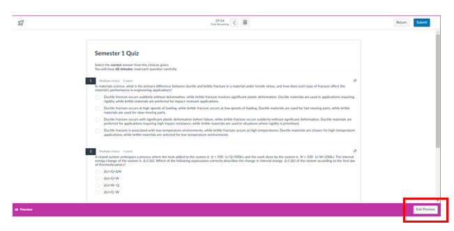 Screenshot with exit preview highlighted.