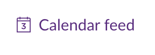 Calendar feed button