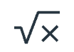 Image of the insert math equation button on the rich text editor toolbar