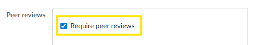 Require peer reviews option