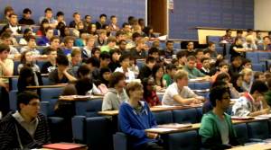 Students in lecture theatre