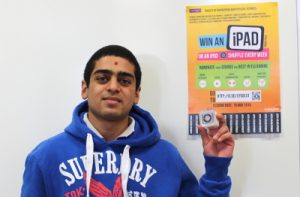 Rahul with his iPod shuffle